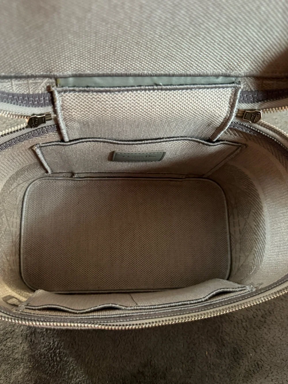 Dior Embroidered Canvas Vanity Case
